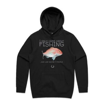 I Only Care About Fishing - AS Colour Mens Stencil Hoodie Thumbnail